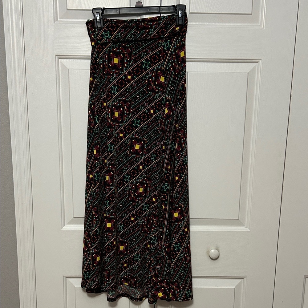 Patterned Maxi Skirt - Multicolor